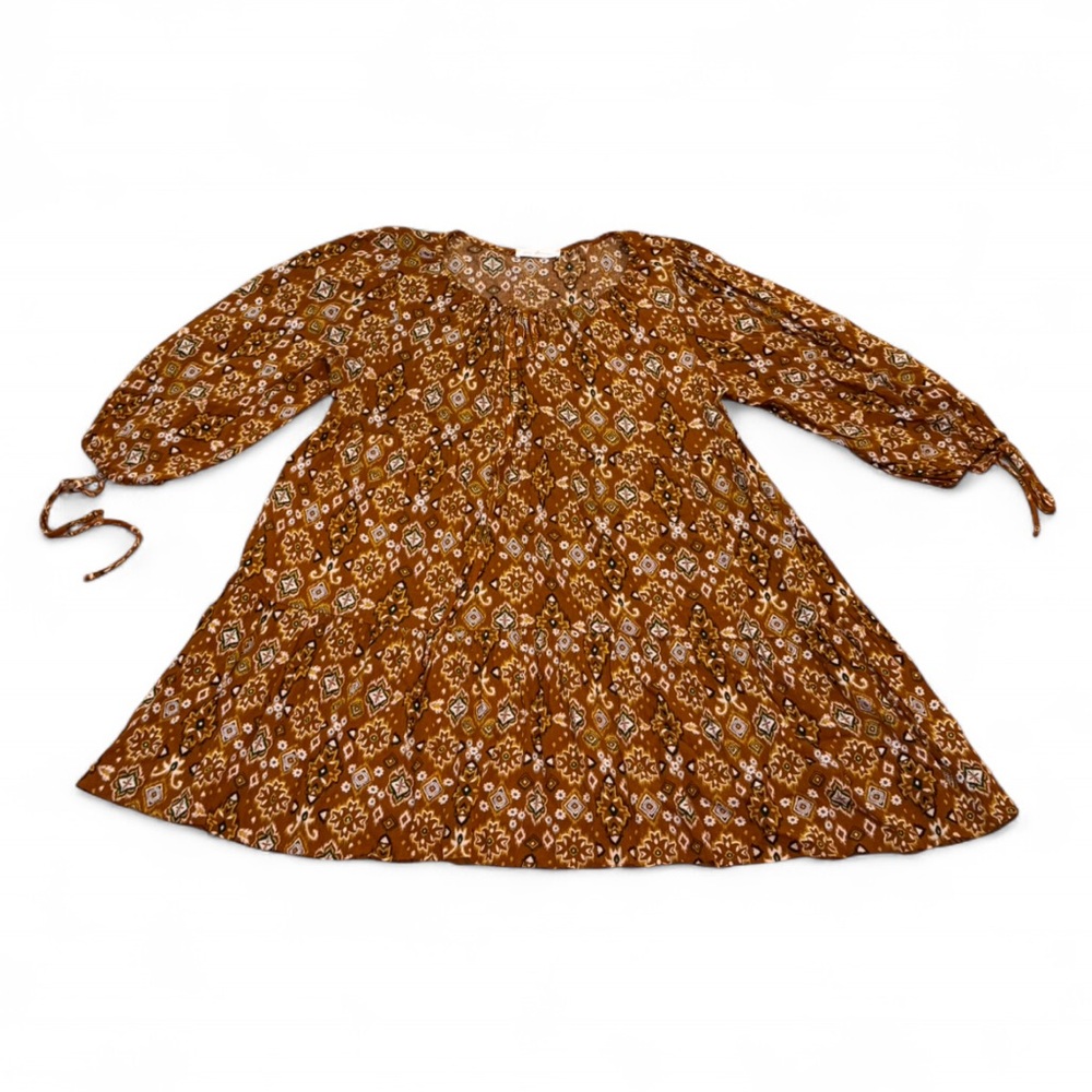 Ces Femme - Brown Floral Midi Dress